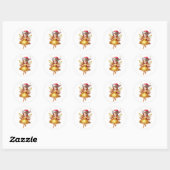 Sticker Rond Jolie fée de Noël (Feuille)