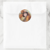 Sticker Rond Jolie femme Flapper Mode 1920 (Sac)