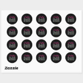 Sticker Rond Jolie femme noire et éduquée d'Afrique noire améri (Feuille)