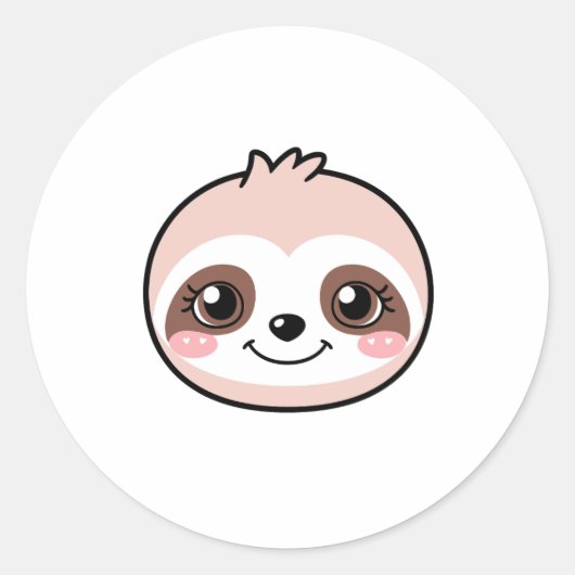 Sticker Rond Jolie fente rose (Devant)