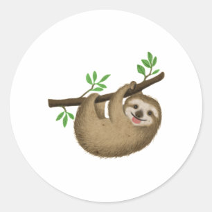 Sticker Rond Jolie fentes drôle accroché sur l'arbre amour Trop