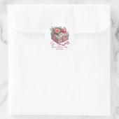 Sticker Rond Jolie fête de Bachelorette ajouter nom date  (Sac)