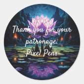 Sticker Rond Jolie Fleur Lilac Lotus (Devant)