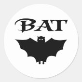 Sticker Rond Jolie Halloween Noir Et Blanc De Chat (Devant)