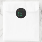 Sticker Rond jolie liste (Sac)