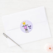 Sticker Rond Jolie Llama Illustration Merci (Enveloppe)