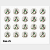 Sticker Rond Jolie machine à dessin (Feuille)