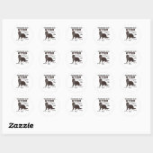Sticker Rond Jolie Otter Explication Anatomie D'Une Otter (Feuille)