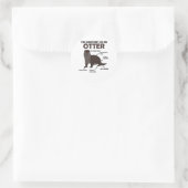 Sticker Rond Jolie Otter Explication Anatomie D'Une Otter (Sac)