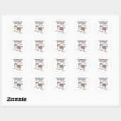 Sticker Rond Jolie Otter Explication Anatomie D'Une Otter (Feuille)