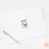 Sticker Rond Jolie Otter Explication Anatomie D'Une Otter (Enveloppe)