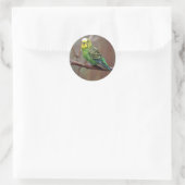 Sticker Rond Jolie Perruque verte (Sac)
