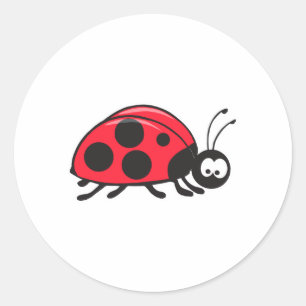 Sticker Rond jolie petite coccinelle