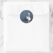 Sticker Rond Jolie photo de cygne blanc (Sac)