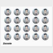 Sticker Rond Jolie robe (Feuille)