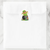 Sticker Rond Jolie Saint Patrick's day Bear (Sac)
