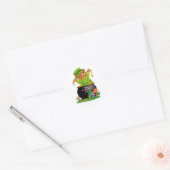 Sticker Rond Jolie Saint Patrick's day Bear (Enveloppe)