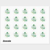 Sticker Rond Jolie St. Patrick's Day Lucky Celebrate Print (Feuille)