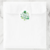 Sticker Rond Jolie St. Patrick's Day Lucky Celebrate Print (Sac)