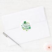 Sticker Rond Jolie St. Patrick's Day Lucky Celebrate Print (Enveloppe)