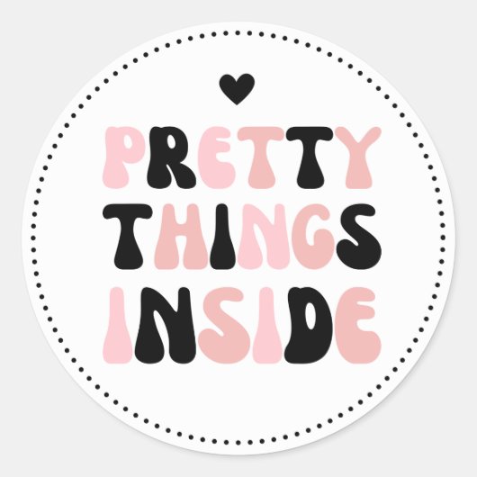 Sticker Rond Jolies choses à l'intérieur (Devant)