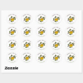 Sticker Rond Jolies Citrons fait maison Traitements rustiques P (Feuille)