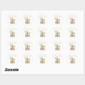 Sticker Rond Jolies Fées de Noël (Feuille)
