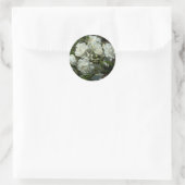 Sticker Rond Jolies roses blanches (Sac)