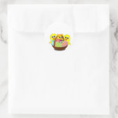 Sticker Rond Jolis lapins de Pâques (Sac)