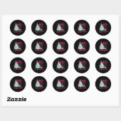 Sticker Rond Jolly & Caffeinated Coffee Coquette Bow Xmas T (Feuille)