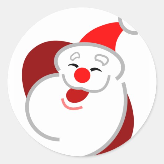 Sticker Rond Jolly Père Noël (Devant)