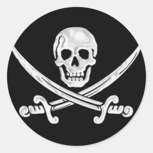 Sticker Rond Jolly roger