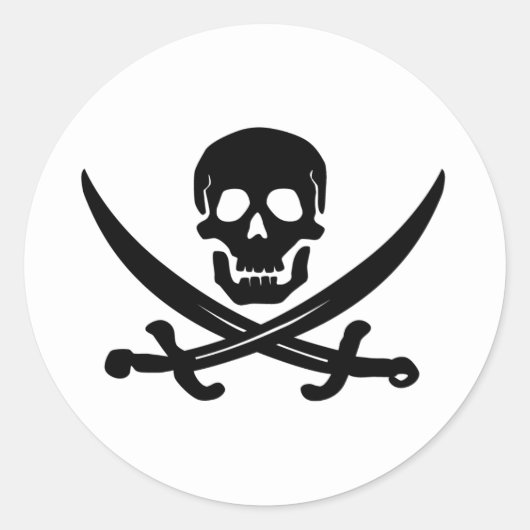 Sticker Rond Jolly roger (Devant)
