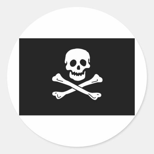 Sticker Rond jolly roger (Devant)