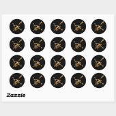 Sticker Rond Jolly roger #1 brûlé (Feuille)
