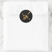 Sticker Rond Jolly roger #1 brûlé (Sac)