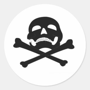 Sticker Rond Jolly roger #4