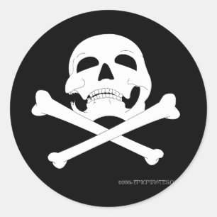 Sticker Rond Jolly roger #4