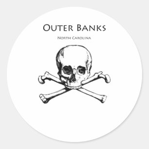 Sticker Rond Jolly roger externe de banques