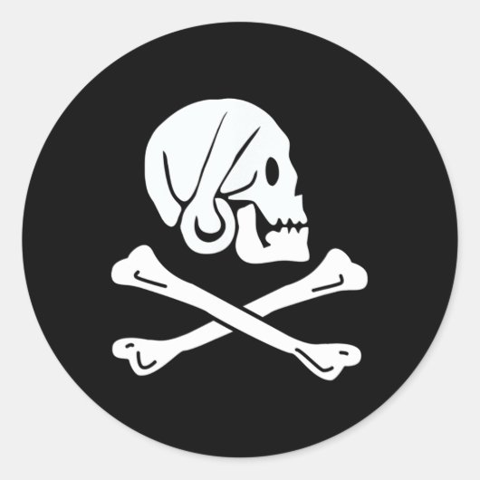 Sticker Rond Jolly roger Henry Chaque drapeau pirate (Devant)