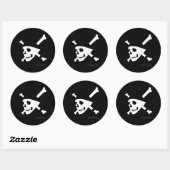 Sticker Rond Jolly roger n° 1 (Feuille)