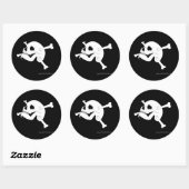 Sticker Rond Jolly roger n° 2 (Feuille)