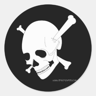 Sticker Rond Jolly roger n° 3