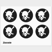 Sticker Rond Jolly roger n° 3 (Feuille)