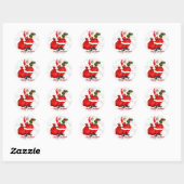 Sticker Rond Jolly Santa Claus (Feuille)
