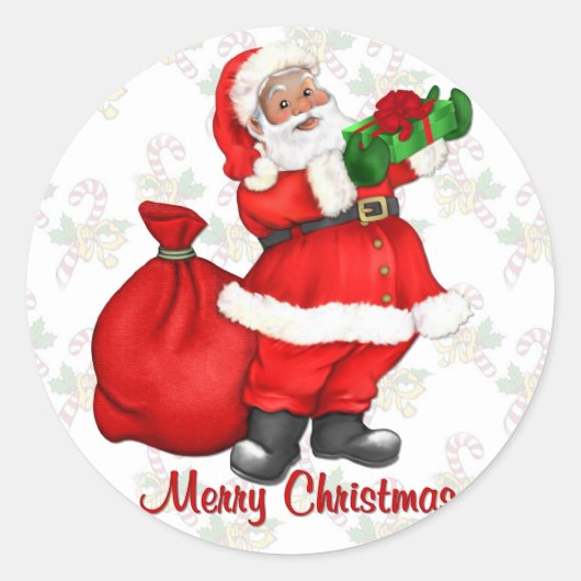 Sticker Rond Jolly Santa Claus (Devant)