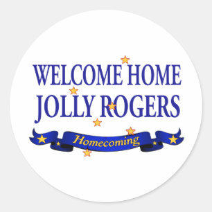 Sticker Rond Jollys rogers à la maison bienvenus