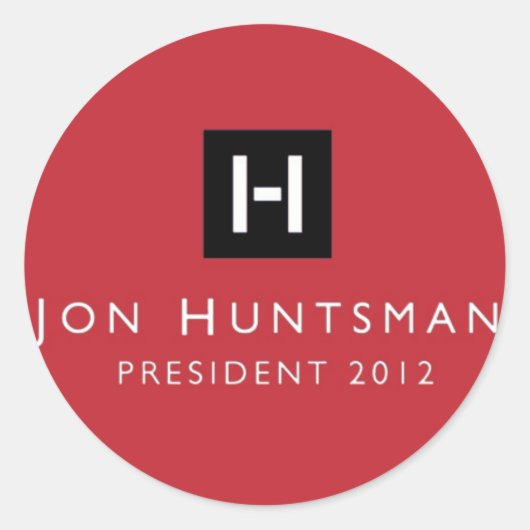 Sticker Rond Jon Huntsman 2012 Président (Devant)