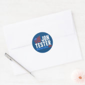 Sticker Rond Jon Tester pour le Sénat du Montana 2018 (Enveloppe)