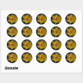 Sticker Rond Jonquille jaune (Feuille)